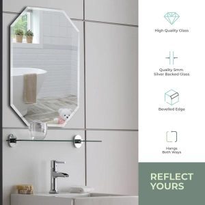 Octagon Modern Bathroom Wall Mirror Img02