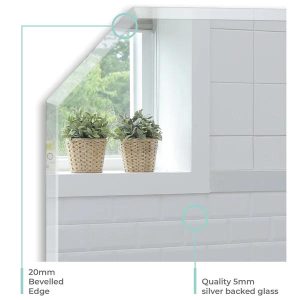 Octagon Modern Bathroom Wall Mirror Img03