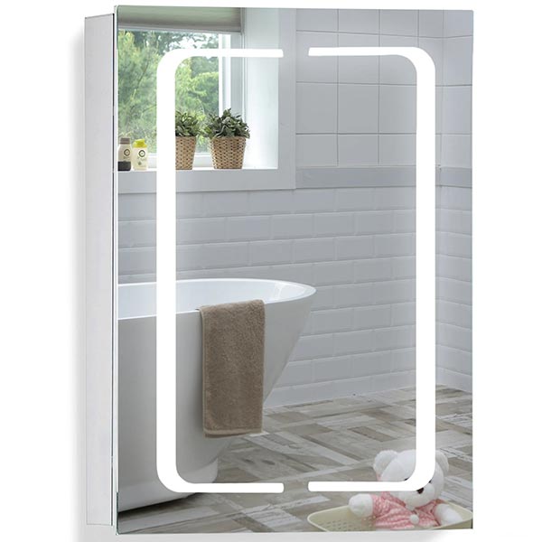 Athena LED Illuminated Bathroom Mirror Cabinet Img01