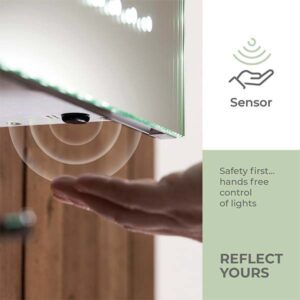 QUASAR CABM12 LED Illuminated Bathroom MIrror Cabinet Img04