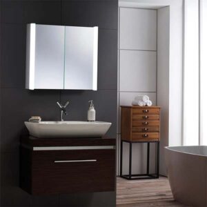 QUASAR CABM12 LED Illuminated Bathroom Mirror Cabinet Img08