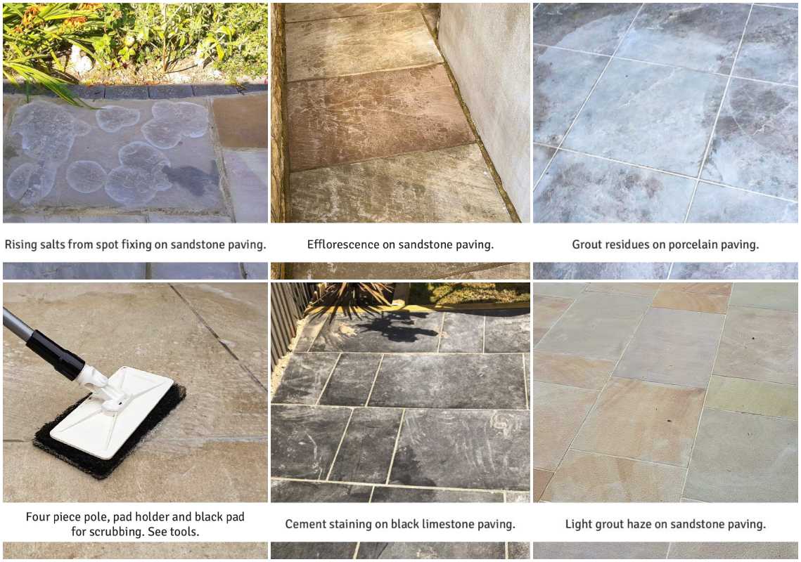 Ecoprotec Cement Grout Salt Residue Remover Usage Examples